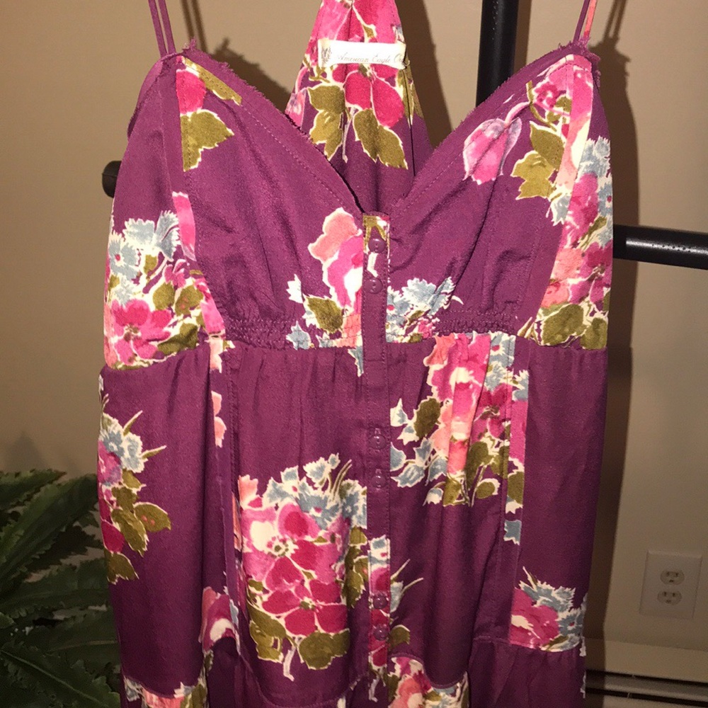 American Eagle dress w/ button front detail